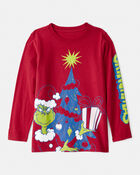 Kid Dr. Seuss™ The Grinch Long-Sleeve Graphic Tee - Red, image 1 of 3 slides