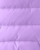 Baby Girl Midweight Packable Puffer - Purple, image 4 of 4 slides