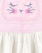 Denim Tulle Bunny Jumper Dress, image 3 of 4 slides