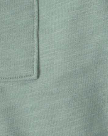 B&eacute;b&eacute; fille - Ensemble 2 pi&egrave;ces haut et pantalon en jersey bouclette &agrave; motif floral - Vert/Ivoire, 