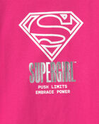 Filles - T-shirt &agrave; imprim&eacute; Supergirl - Rose, image 3 sur 3 diapositives