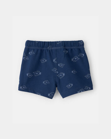 B&eacute;b&eacute; gar&ccedil;on - Shorts en Jersey bouclette - Bleu, 