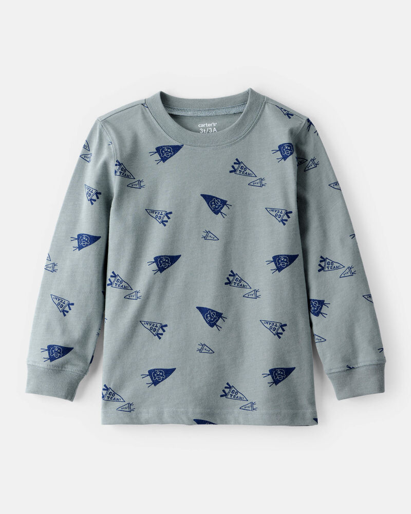 Toddler Boy Fleece Pullover Sweatshirt - Grey, image 1 of 3 slides