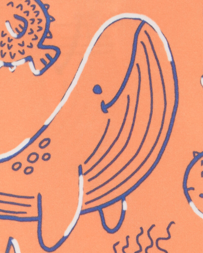 Baby Boy 1-Piece Whale Print Rashguard, image 3 of 4 slides