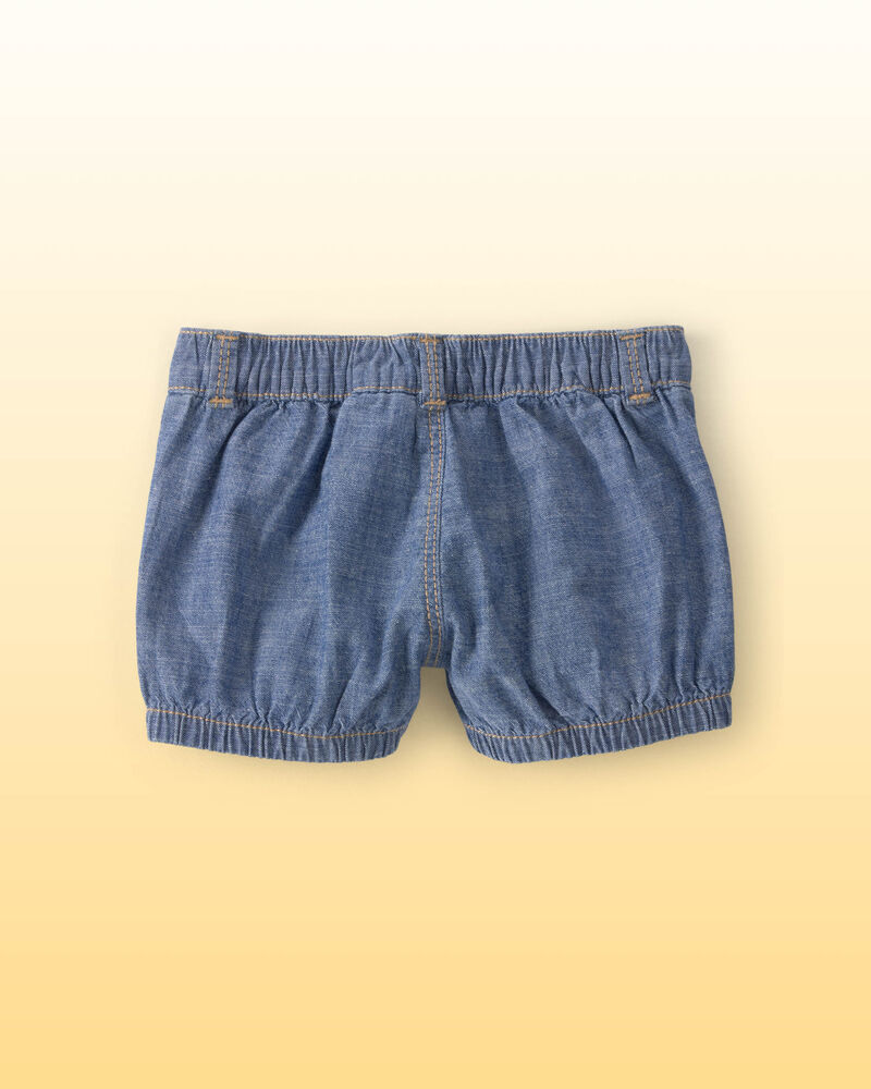 Baby Girl Disney&copy; Winnie the Pooh Solid Chambray Fashion Shorts - Medium Wash, image 3 of 5 slides