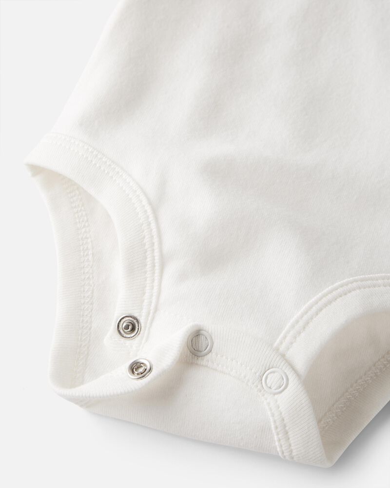 Baby Boy 3-Pack Organic Cotton Rib Bodysuits, image 2 of 4 slides
