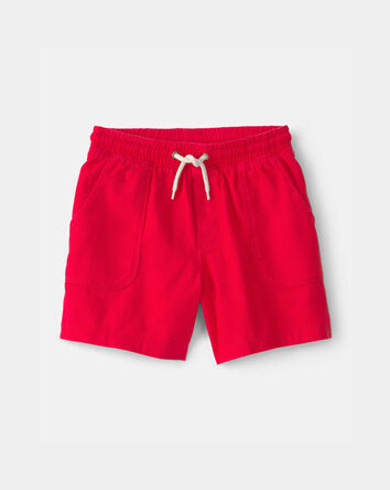Boys Twill Shorts - Red, 
