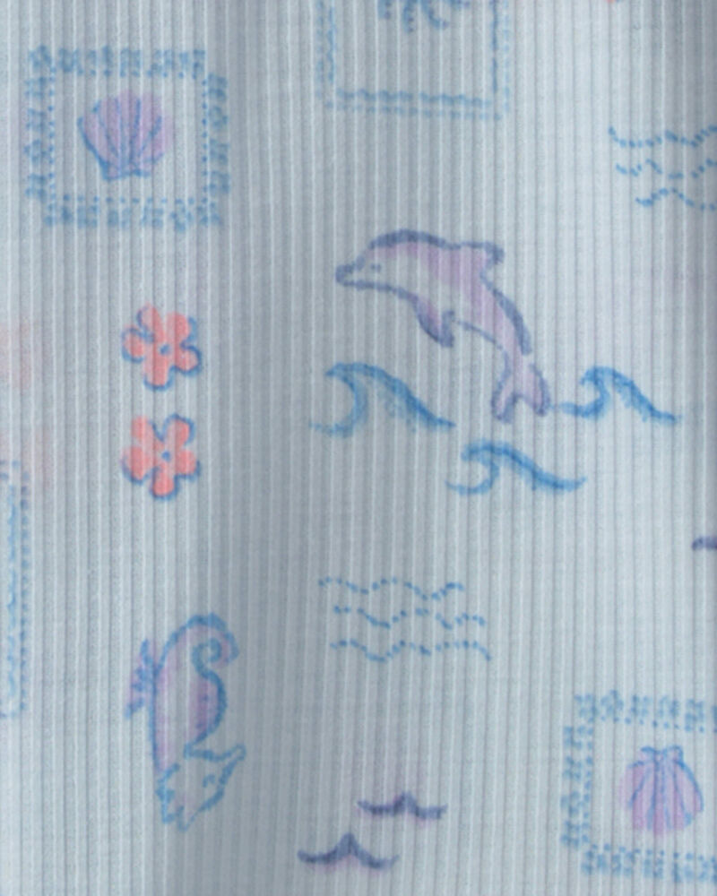 Filles - Robe de nuit sans manches &agrave; motif dauphin - Bleu, image 2 sur 2 diapositives