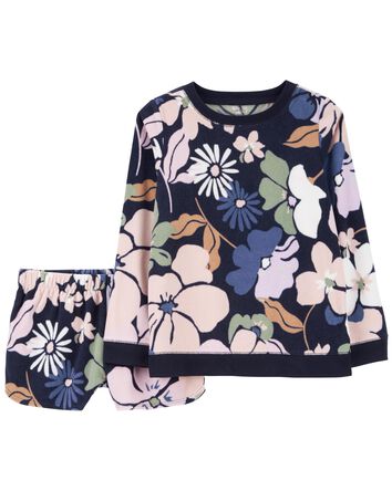 2-Piece Floral Fleece Pyjamas, 