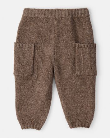 Baby Boy Pull-on Sweater Knit Joggers - Brown, 