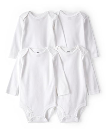 Baby 4-Pack Long-Sleeve Bodysuits, 