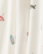 Baby Girl Camp Print Zip-Up PurelySoft Sleeper, image 5 of 7 slides
