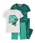 Toddler 4-Piece Lizard Cotton Blend Pyjamas, image 1 of 4 slides