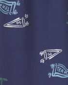 Baby Boy 2-Piece 'Mommy's Champ' Pennant French Terry Bodysuit & Pant Set - Blue/Ivory, image 4 of 6 slides