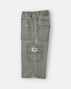 Baby Boy Splatter Paint Wide-Leg Carpenter Pants - Green, image 3 of 5 slides