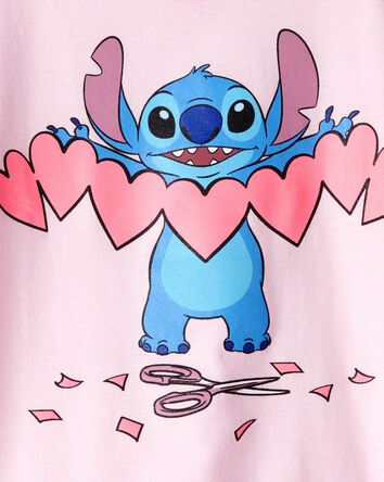 Girls Valentine's Day Heart Short-Sleeve Graphic Tee - Pink, 