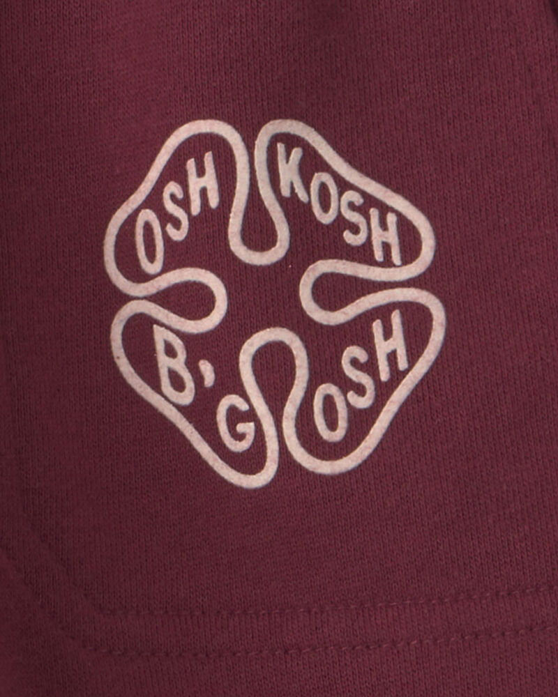 Boys French Terry Joggers - Burgundy, image 4 of 5 slides