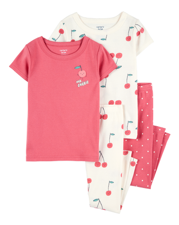 Toddler 4-Piece Cherry Cotton Pyjamas, 