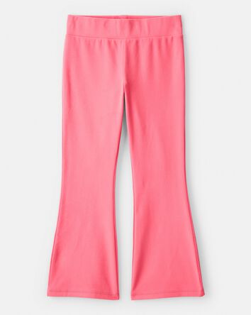 Girls Microfleece Flare Pants - Coral, 