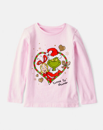 Toddler Girl Christmas Dr. Seuss™ The Grinch Long-Sleeve Graphic Tee - Pink, 