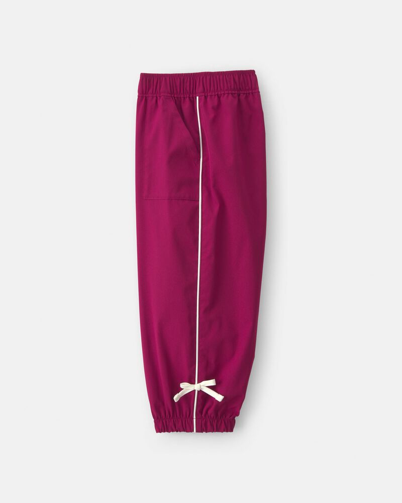 Toute-petite fille - Pantalon de jogging en popeline et boucle aux chevilles - Rouge, image 5 sur 6 diapositives