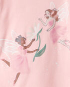 Tout-petit fille - Pyjamas Fairy Floral 100 % coton &agrave; manches longues, coupe ajust&eacute;e, 4 pi&egrave;ces - Rose/Violet, image 2 sur 3 diapositives