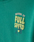 Baby Boy 'Full Speed' French Terry Hoodie - Green, image 2 of 5 slides