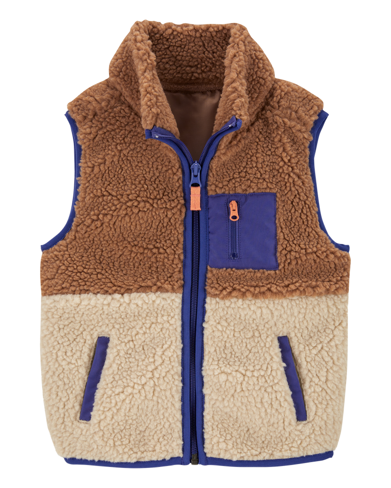 Baby Zip-Up Sherpa Vest, image 1 of 4 slides