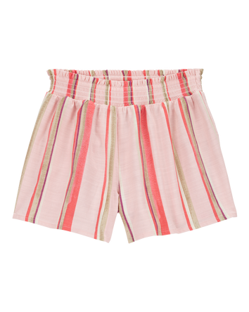 Jeune Short à enfiler rayé et à fleurs, 