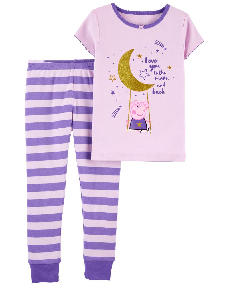 Pyjama 2 pièces en coton ajusté, image 1 sur 2 diapositives