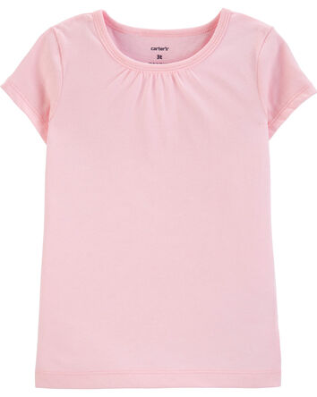 T-shirt en coton rose, 