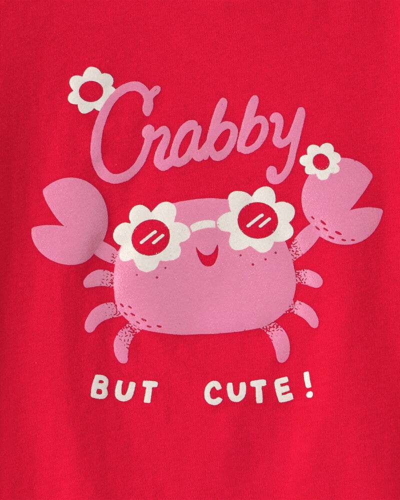 Toddler Girl Crab Graphic Tee - Red, image 3 of 4 slides