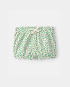 B&eacute;b&eacute; fille - Ensemble 3 pi&egrave;ces haut, cache-couche et short, coquillage - Vert/ivoire, image 2 sur 5 diapositives