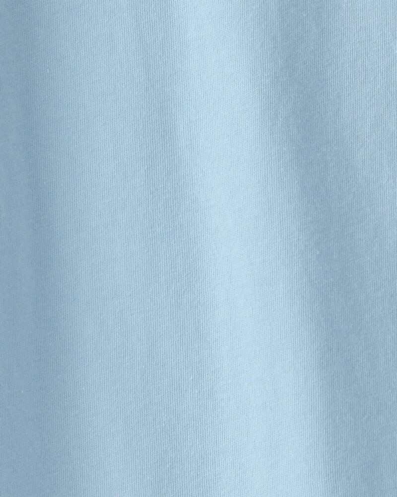 Gar&ccedil;ons - T-shirt henley uni - Bleu, image 2 sur 2 diapositives