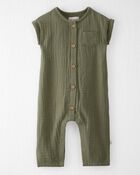 Baby Organic Cotton Gauze Jumpsuit, image 1 of 4 slides