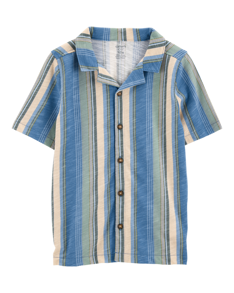 Kid Striped Button-Down Shirt, image 1 of 3 slides