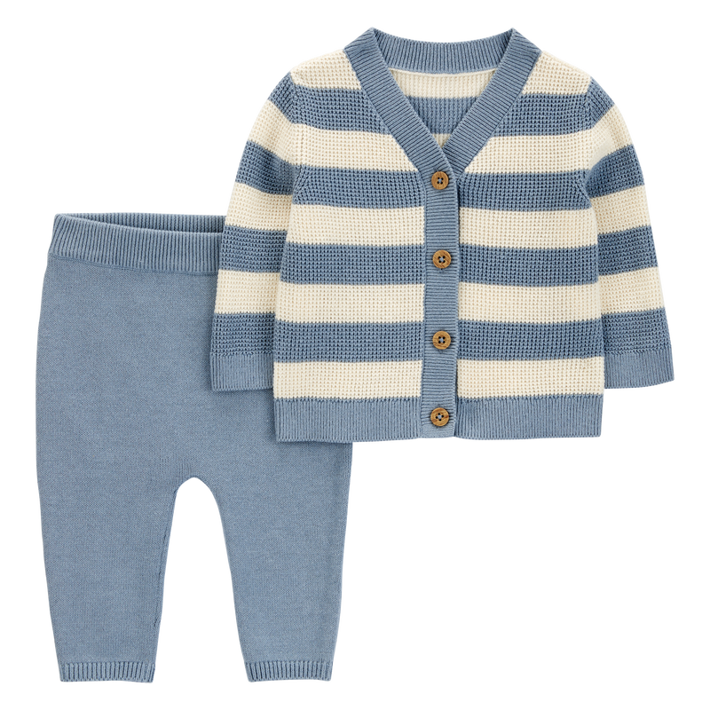 Baby Boys Baby 2 Piece Striped Cardigan Jogger Set 9M Carter s