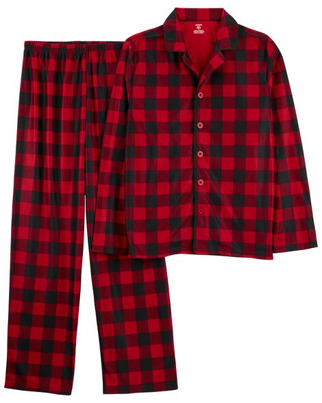 SIORO Soft Pajamas for Men Flannel Cotton Plaid Pajama Sets Long Sleeve  Sleepwear Loungewear,Christmas Red and Green Plaid,Large : :  Clothing, Shoes & Accessories