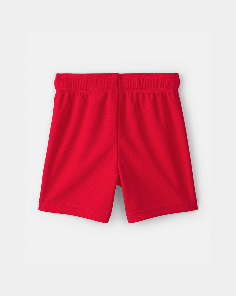 Toddler Boy Mesh Active Shorts - Red, image 2 of 4 slides