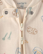 Baby Breakfast Snug Fit Sleeper - Ivory, image 2 of 4 slides