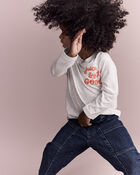 Toddler 'Juice By The Pool' Long-Sleeve Graphic Tee - Heather Grey, image 4 of 6 slides