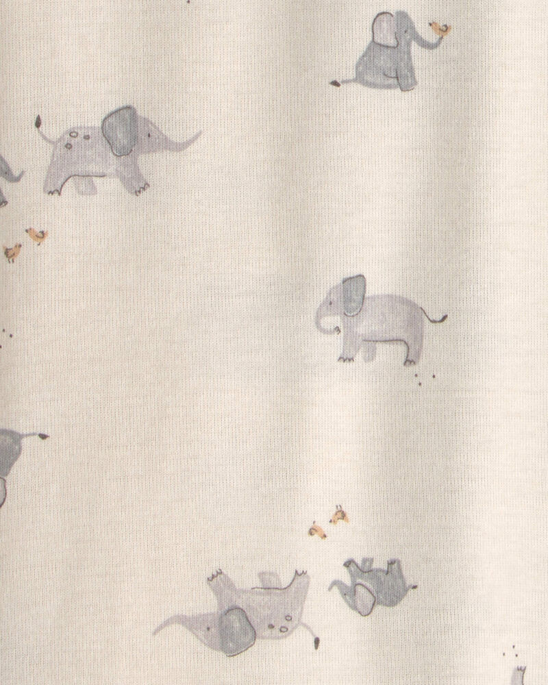 Baby 2-Pack Elephant Night Gown - Ivory/Grey, image 3 of 5 slides