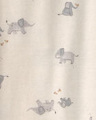 Baby 2-Pack Elephant Night Gown - Ivory/Grey, image 3 of 5 slides