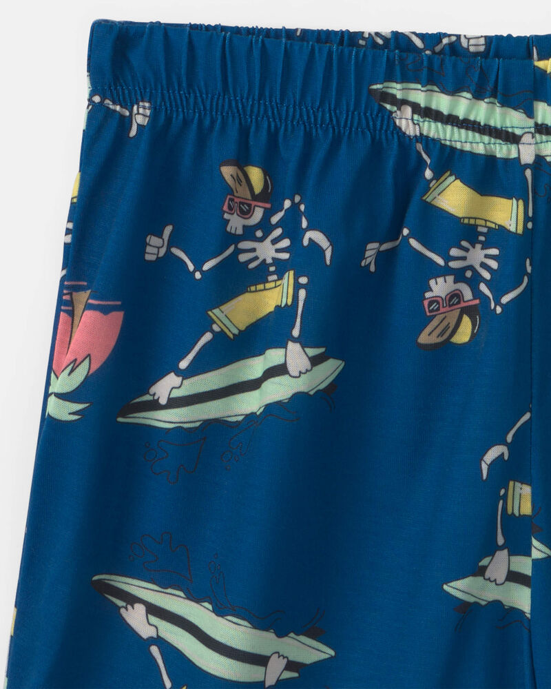 Boys 2-Piece Skeleton Short-Sleeve pyjama Set, image 3 of 4 slides