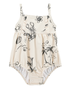 Baby Girl 1-Piece Beach Print Swimsuit, image 1 of 5 slides
