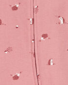 Baby Hedgehog 2-Way Zip Cotton Footie Sleeper Pyjamas, image 2 of 4 slides