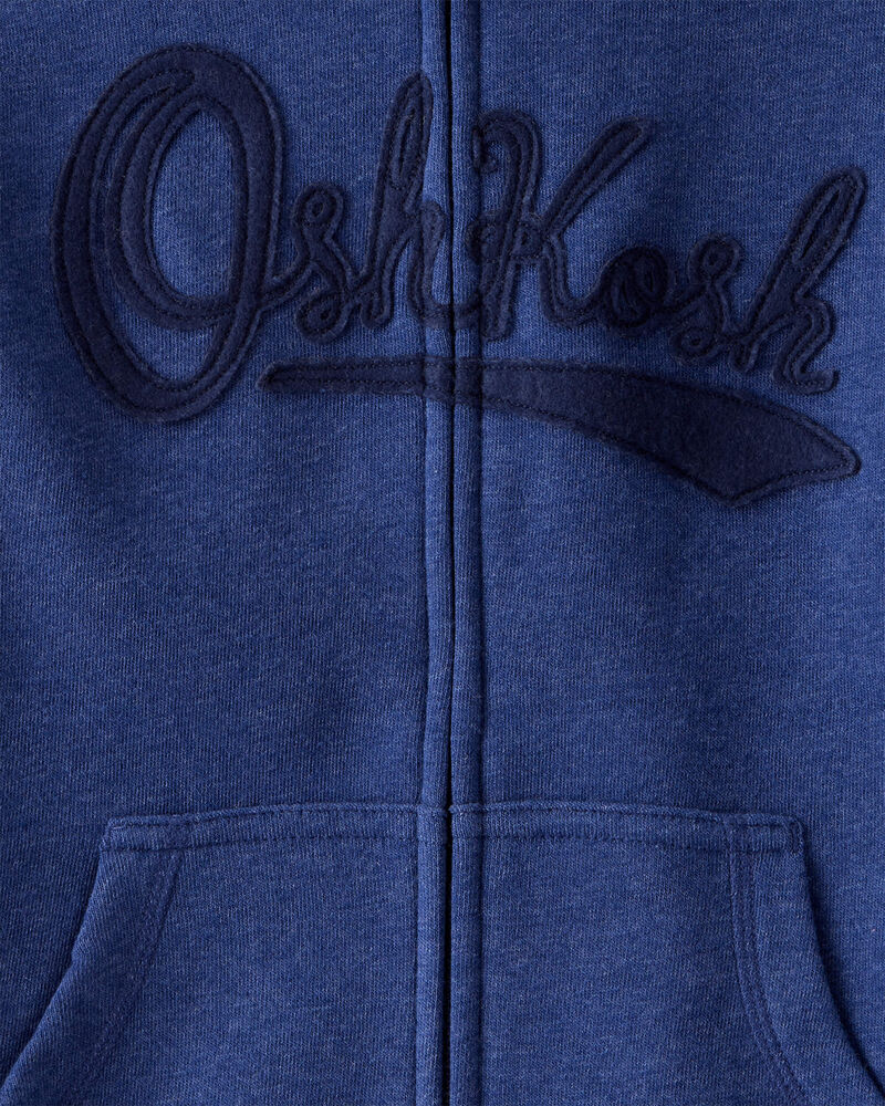 Boys OshKosh Logo Zip Jacket - Blue, image 3 of 4 slides