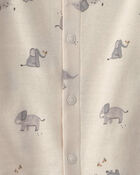 B&eacute;b&eacute; - Robe de nuit convertible en 100&nbsp;% coton &agrave; motif &eacute;l&eacute;phant - Cr&egrave;me, image 3 sur 3 diapositives