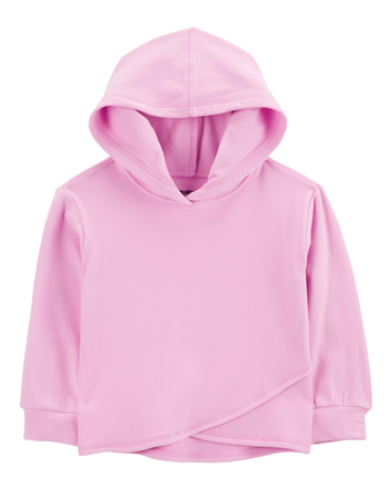 Baby Criss Cross Fleece Hoodie - Pink, 