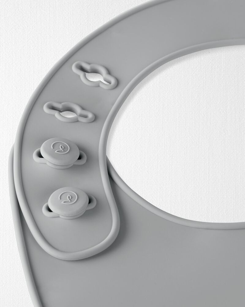 Baby 2-Pack Silicone Bibs, image 4 of 4 slides